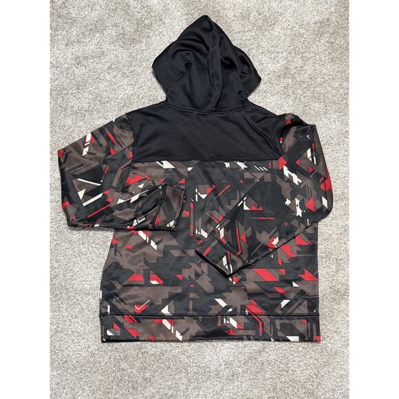Under Armour Hoodie Boys Youth Large Long Sleeve Logo Black & Red COOL DESIGN - Picture 5 of 6